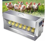 Automatic Piglet Milk Feeder with Sound Simulation, Stainless Steel Nipple Station, 10/14 Teats for Multiple Piglets Farming Supplies