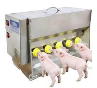Automatic Piglet Suckling Machine, 10/14 Nipple Feeder with Constant Temperature & Sound, Stainless Steel 15L/20L for Pig Farms