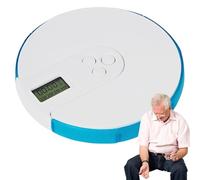 Automatic Pill Dispenser, Dispenser with Alarm - Up to 4 Alarms/Day, 7 Days Tablet Organizer with Large Digital Display for Home Office, Pillo Dispenser