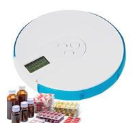 Automatic Pill Dispenser - Pill Organizer with Alarm Reminder, Alarms Per Day. Solid Lockable Lid. Medication Aid for The Elderly Up to 4 Alarms/Day, Tablet Storage Box, Large Digital Displa