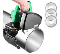 Automatic Pipe Cutter - Heavy Duty Stainless Steel Blades with Precision Guide for Cutting Plastic, Stainless Steel, and Aluminum Pipes