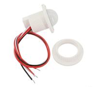 Automatic PIR Motion Sensor Switch DC5-24V 5A Mini Infrared Motion Detector With Adjustable Sensitivity Time Delay For LED Strip Light Indoor Lighting Control White