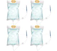 Automatic Plant Waterer, 4PCS 3.5l Iv Drip Bag with Adjustable Flows, Clear Plastic Plant Watering System, Hanging Iv Bags Drip Irrigation Kit for Indoor Outdoor Potted Bags