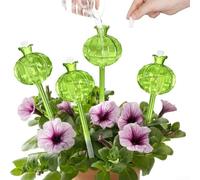 Automatic Plant Waterer, Glass Watering Bulbs, Indoor Plant Irrigation, Self Watering Spikes, Vacation Plant Care, Potted Plant Feeder, Green Glass