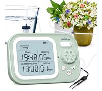 Automatic Plant Waterer Indoor Self Watering System for 15 Potted Plants, Auto Drip Irrigation Kit Programmable Water Timer with Smart Humidity Detection, Green