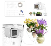 Automatic Plant Waterer Indoor, Self Watering System for 15 Potted Plants, Smart Drip Irrigation Kit with Programmable Timer, Holiday Auto Watering Device for Houseplants