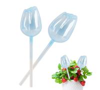 Automatic Plant Waterer - Pink Set of 2 Self Watering Ball Flowers | Clear Glass Watering System with Spikes, Glass Watering Balls, Flower Pot Insert with Spikes for Room and Room