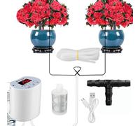 Automatic Plant Waterer - Self-Watering System Devices for Plant | Intelligent Power-Off Protection Gardening Houseplants Waterer Aid With Timer for Greenhouse Balcony Yard