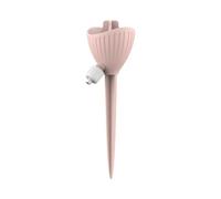 Automatic Plant Watering Device, Adjustable Plastic Drip Irrigation Kit for 28-30 mm Bottle Mouth, Universal Stable Insert Self Watering Spikes for Garden Potted Plants, Pink