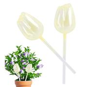 Automatic Plant Watering Spikes - 2 Pack Decorative Glass Ball for Self-Watering | Flower-shaped Planter Stiffness for Indoor Outdoor Use Garden Pot Insert, Indoor Plant Water Supply