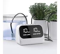 Automatic Plant Watering System,Plant Self Watering System Automatic Drip Irrigation Kit with Programmable Timer, LED Display, USB Power Indoor Irrigation System for Potted Plants (White)