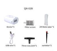 Automatic Plant Watering System with 2/8/12 Heads, 2000mAh Rechargeable Battery, 3.7V Controller for Indoor Garden Plants, White(A)