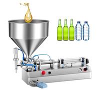 Automatic Pneumatic Liquid Filling Machine, Stainless Steel Paste Filler with Hopper for Cream, Shampoo, Honey, Oil, 0.4-0.9mp Air Pressure, 5-40ML Capacity