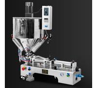 Automatic Pneumatic Paste Filling Machine with Stirrer for Precise Bottle Filling of Chili Oil, Facial Cleanser, Honey, and Salad Dressing