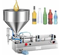 Automatic Pneumatic Paste Liquid Filling Machine, Stainless Steel Quantitative Filler for Cosmetic and Honey Oil Applications