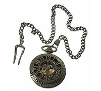 Automatic Pocket Watch Mechanical Peaky Blinders Vintage Double Hunter Oliver Tweed True Black One Size