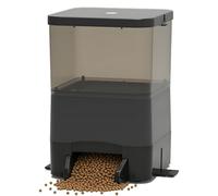Automatic Pond Fish Feeder Fishkeeper Automatic Fish Feeder Solar P-lug In Battery Powered 1-3 Months Long Battery Life for 2-20m3 Fishponds and Commercial Aquaculture (Black)