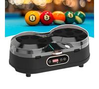 Automatic Pool Ball Polisher, 16 Balls Billiards Cleaning with Smart Touch Lcd & Voice Guide, Pool Ball Cleaner for Billiards and Snooker Balls Black