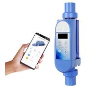 Automatic Pool Salt Chlorinator System, Self-Adapting Swimming Pool Saltwater Generator, Adjustable Output, Built-in Wi-Fi & App Remote Control