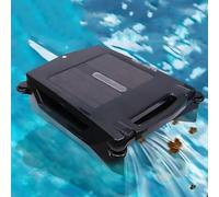 Automatic Pool Skimmer Cleaner, Solar Powered Robot with Dual Charging for Continuous Day and Night Cleaning, Smart Obstacle Avoidance