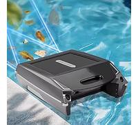 Automatic Pool Skimmer Robot with Solar Panel, Twin Motors for Efficient Surface Cleaning