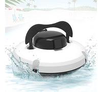 Automatic Pool Vacuum Cleaner Robot, Cordless with Strong Suction & Dual Motors, Self-Parking, 120 Min Runtime for Effective Cleaning