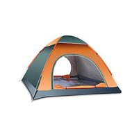 Automatic Pop Up Camping Tent, 3-4 Person Outdoor Family Tents with Skylight Cover, Quick Set up Waterproof Windproof Dome Tents for Beach, Traveling, Hiking, Hunting, Fishing (Orange Blue) beautiful