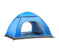 Automatic Pop Up Camping Tent, 3-4 Person Outdoor Family Tents with Skylight Cover, Quick Set up Waterproof Windproof Dome Tents for Beach, Traveling, Hiking, Hunting, Fishing (Orange Blue) beautiful