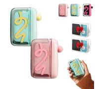Automatic Pop-Up Dental Floss Dispenser, Portable Refillable Floss Holder with Floss Picks, One-Touch Travel Toothpick Case for Home, Office, and On-the-Go Oral Care (B)