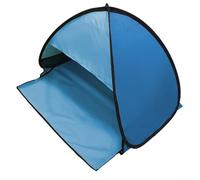 Automatic Pop-Up Pet Tent, Sun Protection And Warm Headrest Tent, UV Protection & Easy Setup Outdoor Beach Sunshade, Shade For Baby, Adults, Kids & Pets(Carmine with blue)