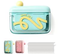 Automatic Pop-up Portable Floss Dispenser, Travel Floss Picks with Storage Case & 50 Toothpick, Refillable for Home, Restaurant (B)