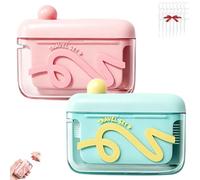 Automatic Pop-up Portable Floss Dispenser with 50 Pcs Dental Floss, Refillable Tooth Pick Holder Dispenser, with Storage Case, for Home, Restauran (2pcs A&B)