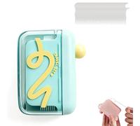 Automatic Pop-up Portable Floss Dispenser with 50 Pcs Dental Floss, Travel Picks Storage Case, Pick Holder, Refillable for Home, Restaurant, and On-the-Go Oral Care (Green)