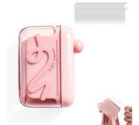 Automatic Pop-up Portable Floss Dispenser with 50 Pcs Dental Floss, Travel Picks Storage Case, Pick Holder, Refillable for Home, Restaurant, and On-the-Go Oral Care (Pink)