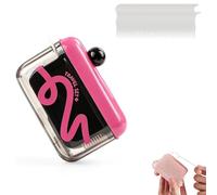 Automatic Pop-up Portable Floss Dispenser with 50 Pcs Dental Floss, Travel Picks Storage Case, Pick Holder, Refillable for Home, Restaurant, and On-the-Go Oral Care (Red)