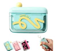 Automatic Pop-up Portable Floss Dispenser with 50 Pcs Dental Floss,Travel-Sized Refillable Floss Pick Holder,Refillable One-Hand Operation for Teeth Cleaning (Green)