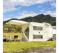 Automatic Pop Up Tailgate Tent with Big Screen and Extendable Awning for SUV Trunk Camping