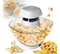 Automatic Popcorn Maker 1200W Electric Hot Air Popcorn Maker 1L Healthy Oil Free Even Heating 2 Min Fast Making Stainless Steel Inner Pot One Touch Popcorn Machine for Kids Home Party