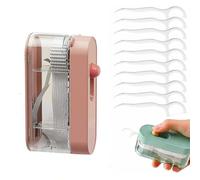 Automatic Popup Portable Floss Dispenser,Refillable Travel Floss Container & FlossPick Holder,Portable Refillable Dental Flosses Pick Dispenser Storage Case,for Purse,Traveling,and On-the-Go OralCare