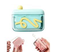 Automatic Portable Floss Dispenser,Floss Pick Holder,Dental Floss Holder,Portable Refillable Tooth Pick Holder Dispenser,Travel Size Storage Case for Floss Picks,Oral Care at Home (Green)