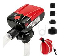Automatic Portable Fuel Transfer Pump with Auto-Stop, 3.8 Gallon per minute, Extra Long Hose, Battery Powered and USB Type-c, 4 Can Adapters, Leak protection, Gas Can Pump for Oil, Diesel and Gasoline