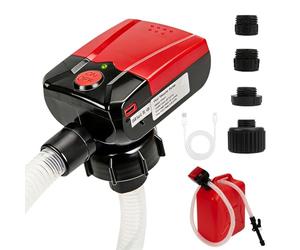 Automatic Portable Fuel Transfer Pump with Auto-Stop, 3.8 Gallon per minute, Extra Long Hose, Battery Powered and USB Type-c, 4 Can Adapters, Leak protection, Gas Can Pump for Oil, Diesel and Gasoline