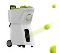 Automatic Portable Tennis Ball Launcher,Pt-Smart Pri Tennis Ball Machine,Tennis Ball Machine Advanced Smart Programming,Intelligent Dual-Mode Control,Accommodating 100+ Balls,for Tennis B(Color:White)