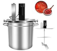 Automatic Pot Stirrer Mixer, 304 Stainless Steel Food Mixer with 4-Blade Scraper, Adjustable Speed for Jams, Sauces, Hot Pot Soups, Commercial Use, Convenient Kitchen Tool