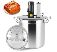 Automatic Pot Stirrer Mixer, Commercial Food Mixer, Stainless Steel, Adjustable Speed, 4-Blade Scraper for Hot Pot Seasoning and Soup Sauce Mixing
