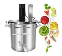 Automatic Pot Stirrer Mixer, Electric Food Jam Mixer Stirrer, Stainless Steel Commercial Soup Sauce Mixng Frying Machine with Adjustable Speed, 4 Blades, for Making Jam, Sauce, Filling