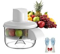 Automatic Potato Peeler Machine, Multifunctional Vegetable Peeler for Kitchen, Grape Garlic Electric Peelers, Efficient Peeling Gadget for Home Use (White)