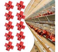 Automatic Poultry Drinker 10pcs Horizontal Side Mount Chicken Nipples Waterer with Push In or Screw In Installation for 1/8 and 1/2 Pipe Systems