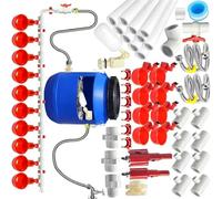 Automatic Poultry Drinking Cup Equipment 58 Pieces PVC Pipe Set for Chicken Housing Livestock Watering Set