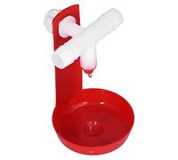 Automatic Poultry Drinking Waterer Drinker, 10 Set Chicken Drinking Cup with White Tee Fitting, Made of Plastic, Resistant, Suitable for Chicken, Bird, Quail,